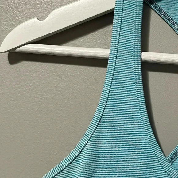 Lululemon Cool Racerback Tank Teal Wee Stripe - Picture 4 of 7